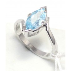 Ring 925 Sterling Silver Natural Blue Topaz Gem Stone Handmade Women Gift E631